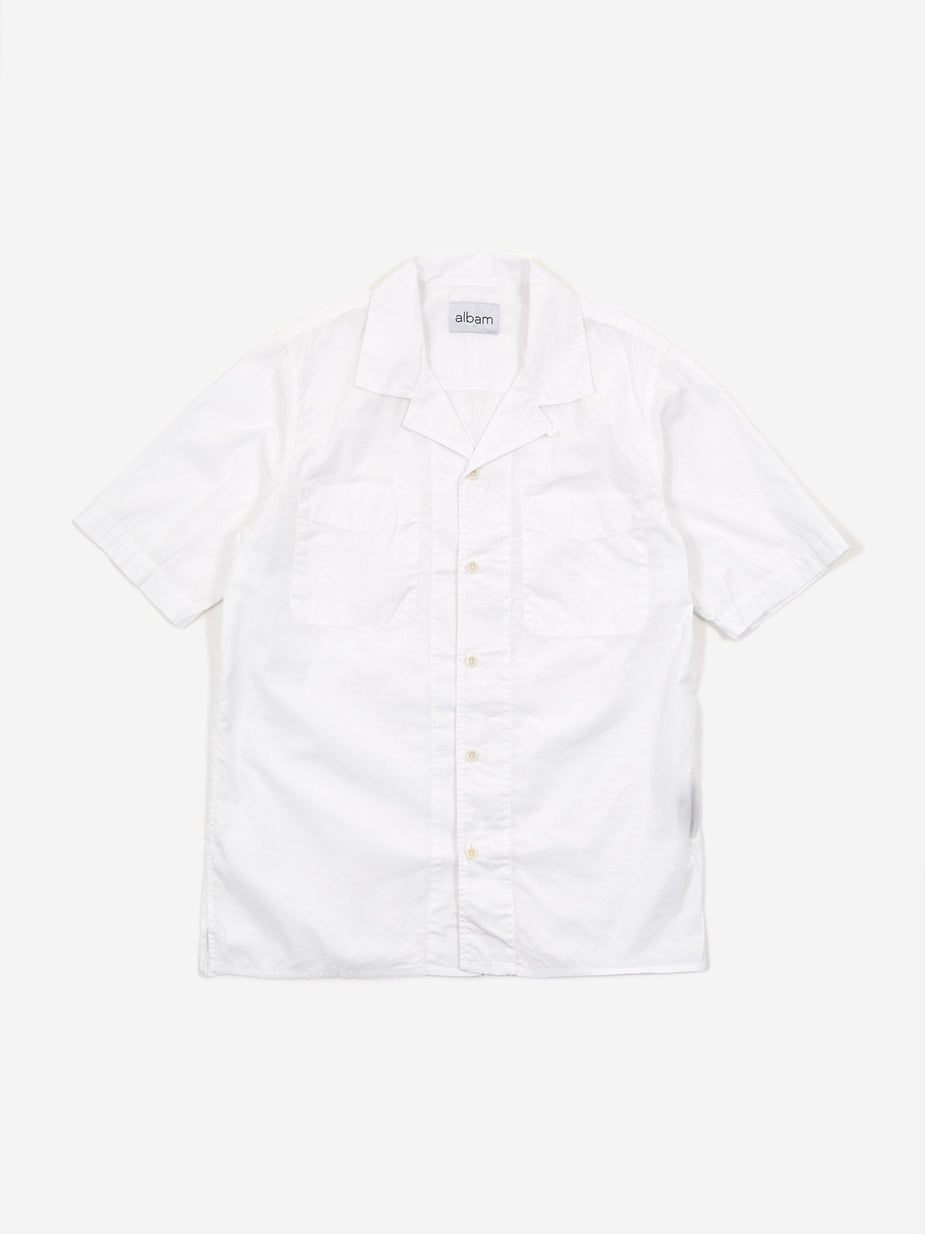 Albam Albam Revere Collar Shortsleeve Shirt - White - White