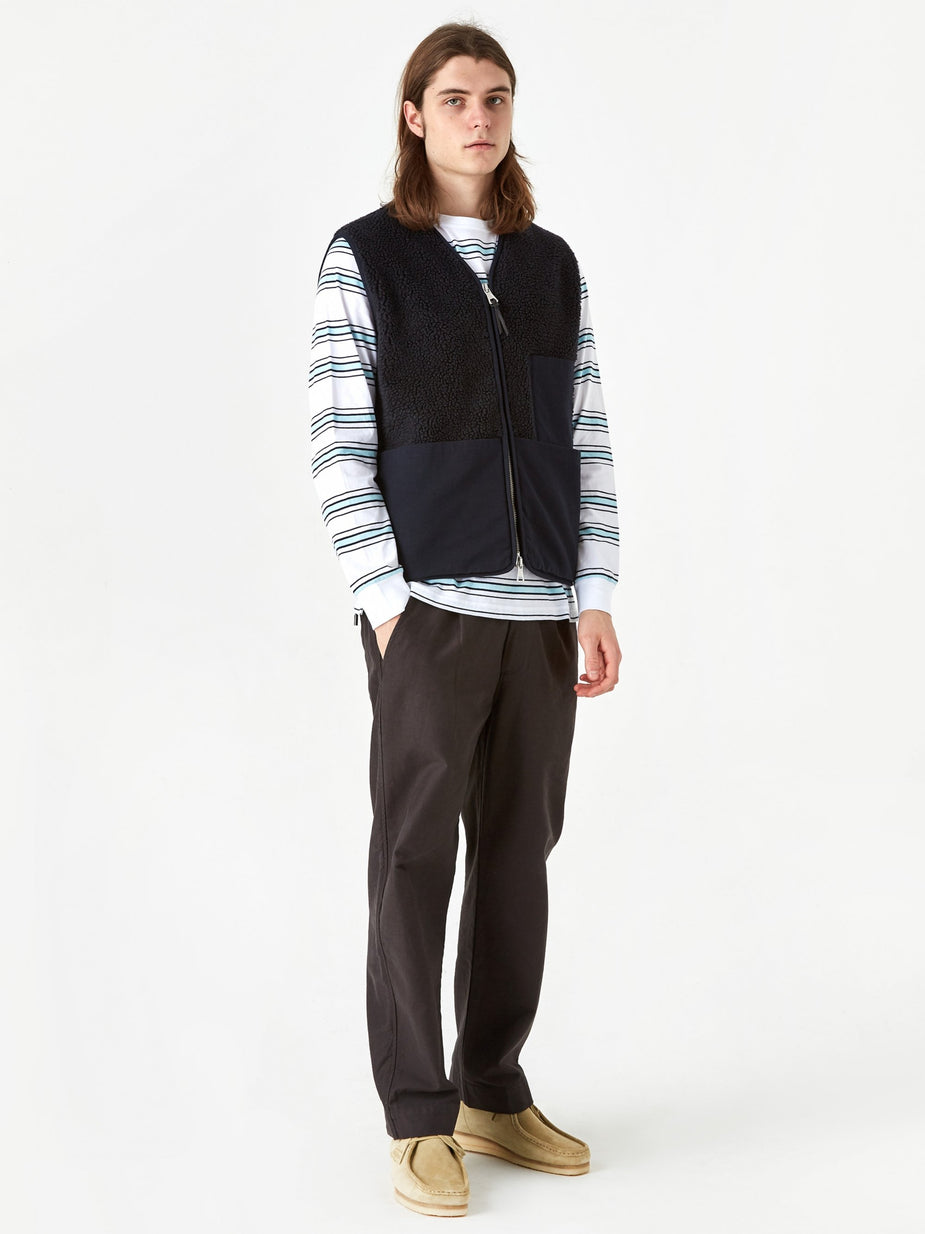Albam Albam Snap In Liner Vest - Navy - Blue
