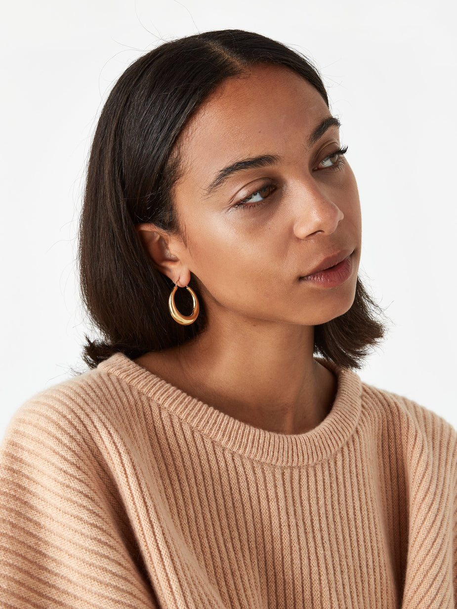 All Blues All Blues Fat Snake Earrings - Polished Vermeil Gold - Gold