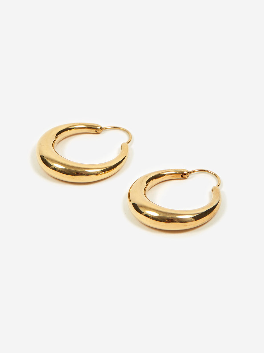All Blues All Blues Fat Snake Earrings - Polished Vermeil Gold - Gold