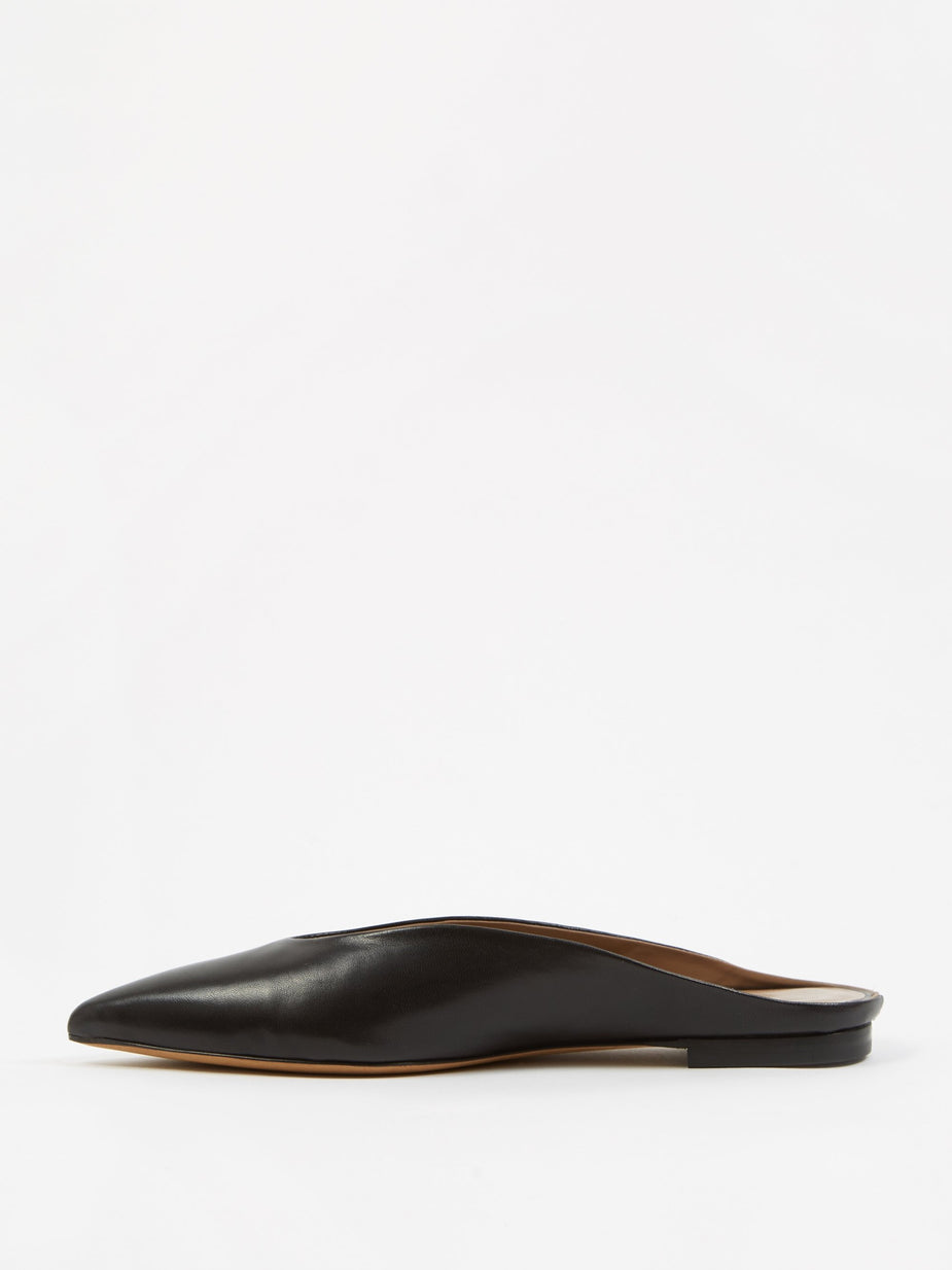 Alumnae Alumnae Simple Almond Mule - Nappa Black - Black