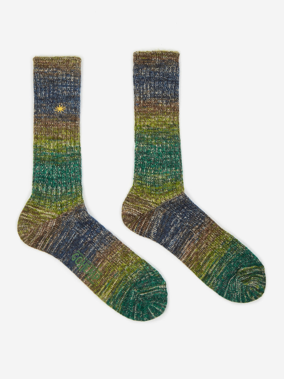 Anonymous Ism Anonymous Ism GO HEMP Splash Crew Sock - Green - Green