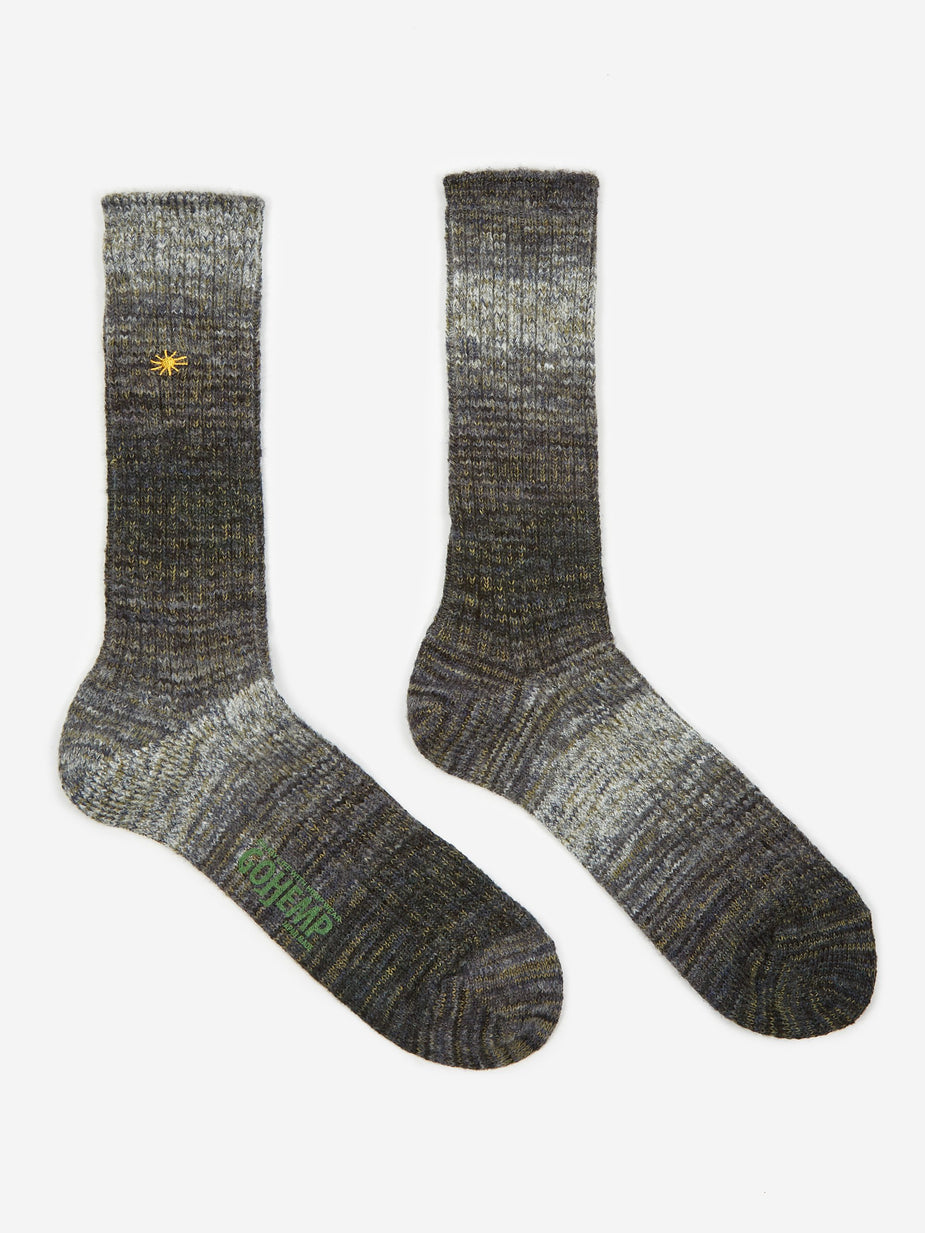 Anonymous Ism Anonymous Ism GO HEMP Splash Crew Sock - Grey - Grey