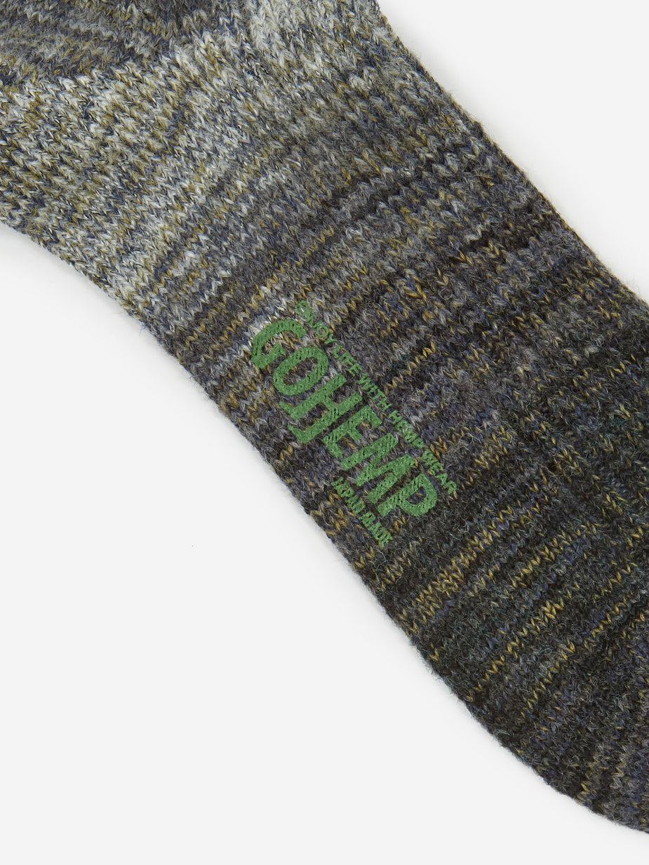 Anonymous Ism Anonymous Ism GO HEMP Splash Crew Sock - Grey - Grey