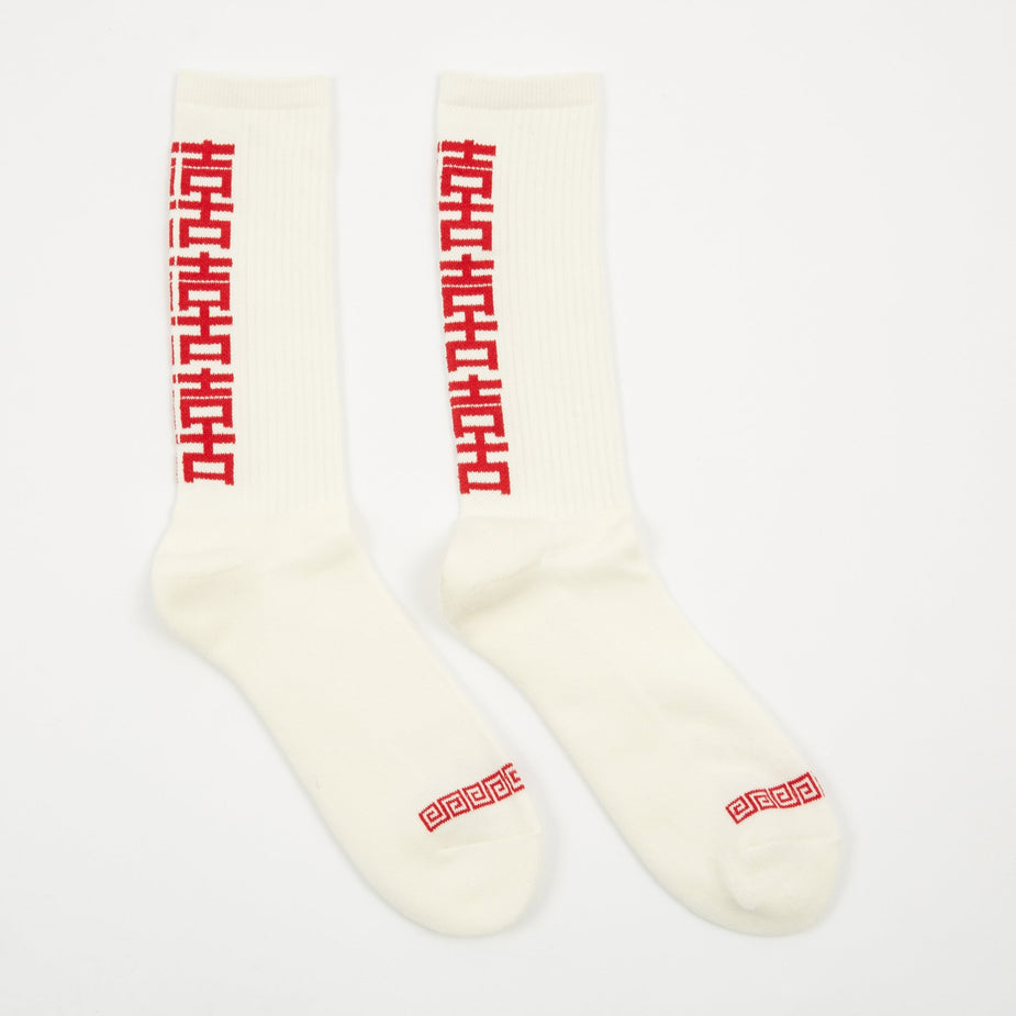 Anonymous Ism Anonymous Ism Happy Pile Crew Sock - White - White
