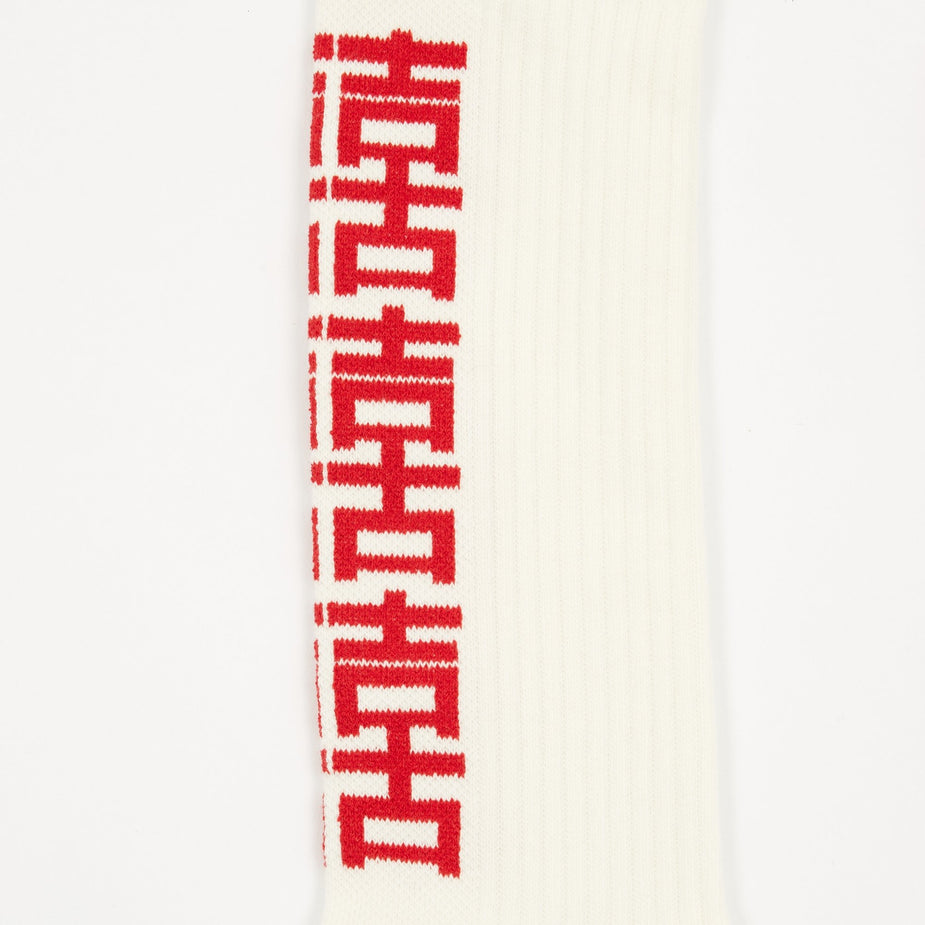 Anonymous Ism Anonymous Ism Happy Pile Crew Sock - White - White