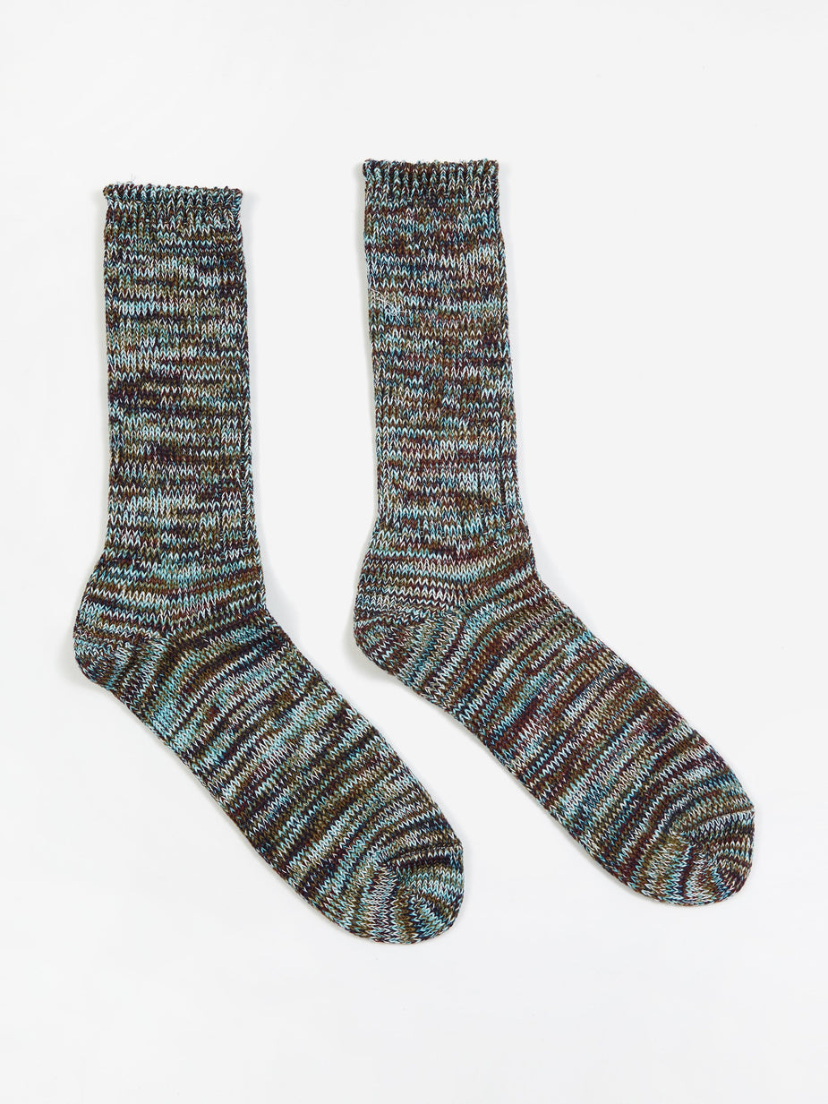Anonymous Ism Anonymous Ism 5 Colour Mix Crew Sock - Grey - Grey