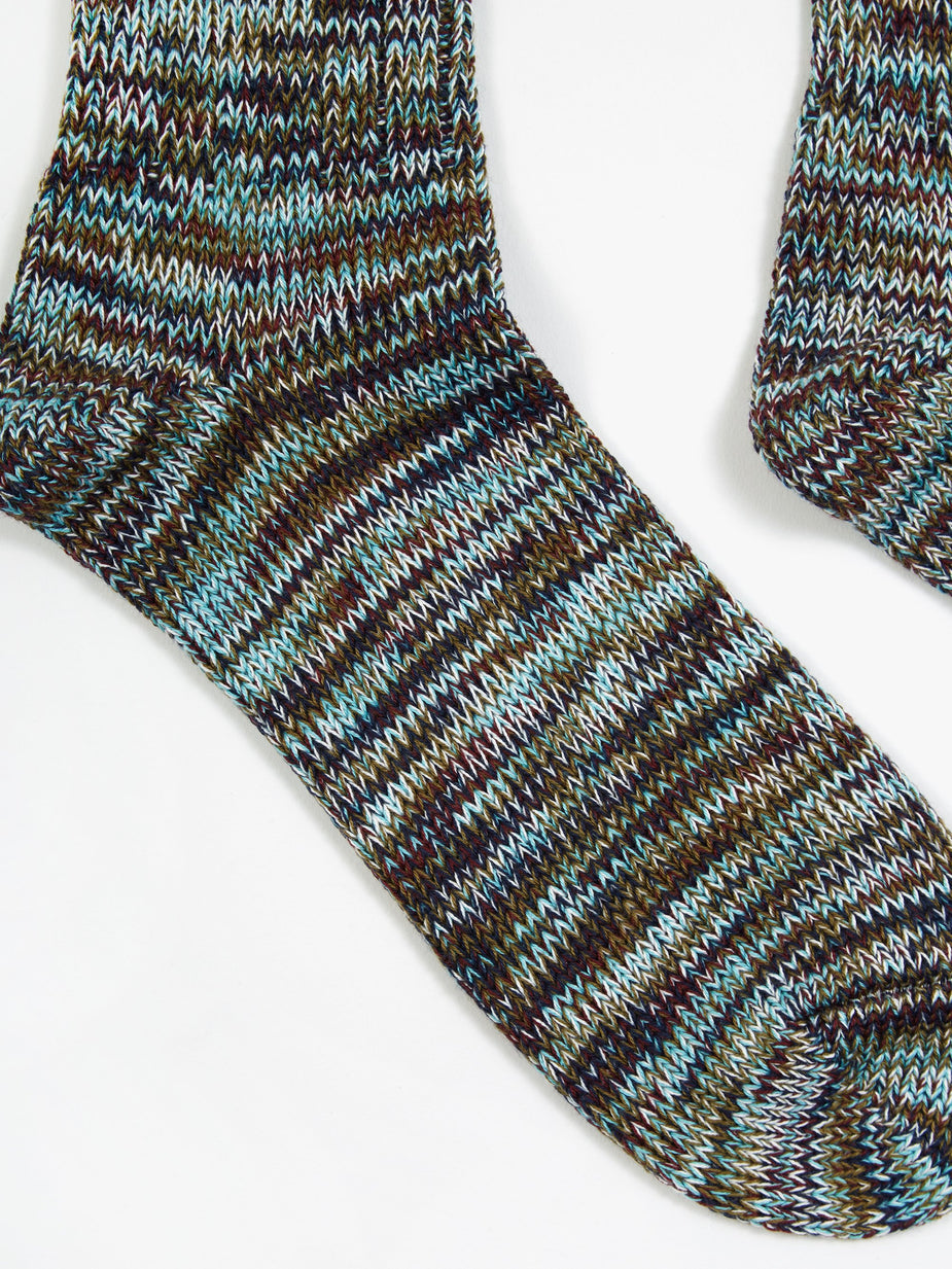 Anonymous Ism Anonymous Ism 5 Colour Mix Crew Sock - Grey - Grey
