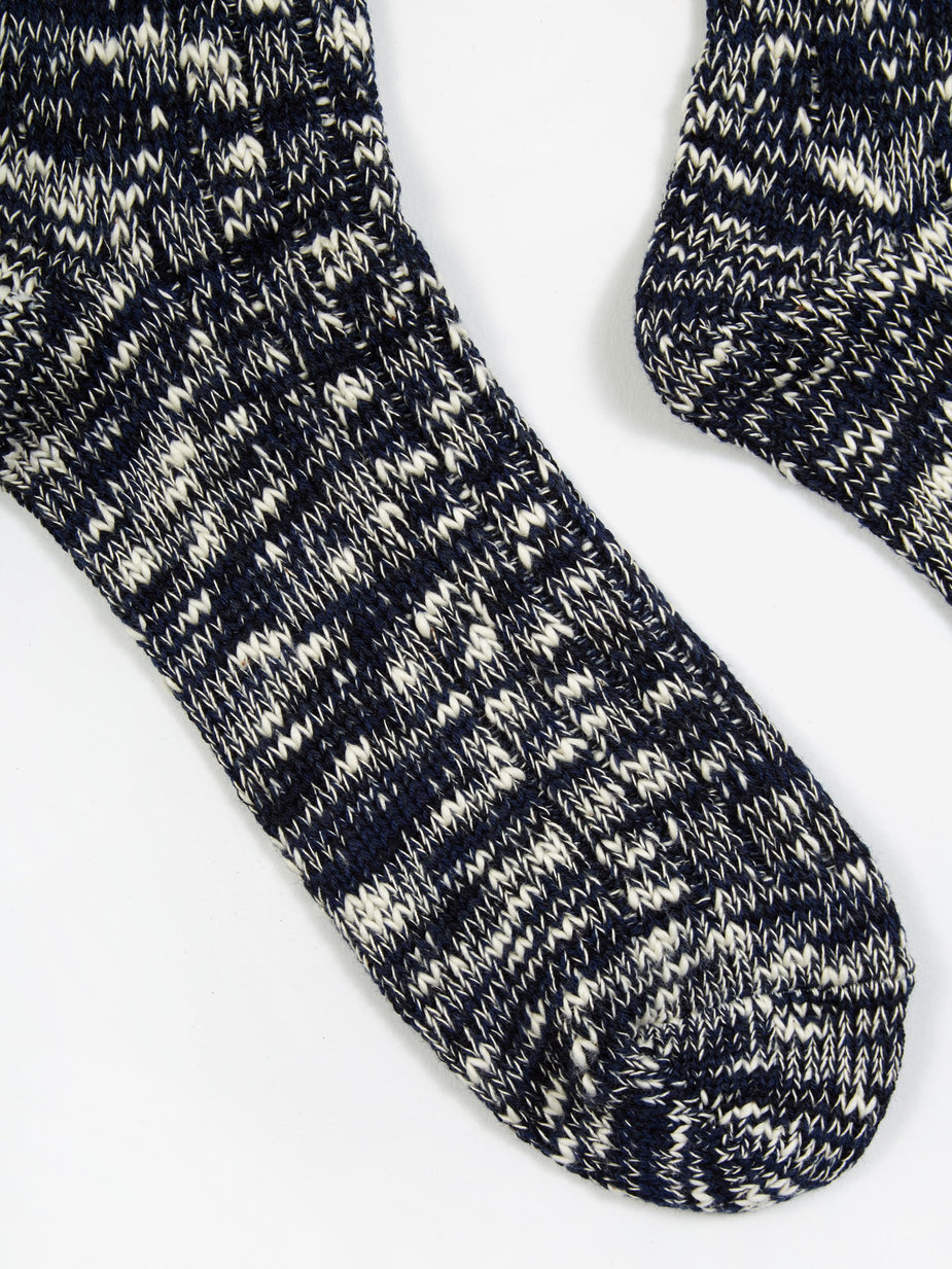 Anonymous Ism Anonymous Ism Slub Crew Sock - Navy - Blue