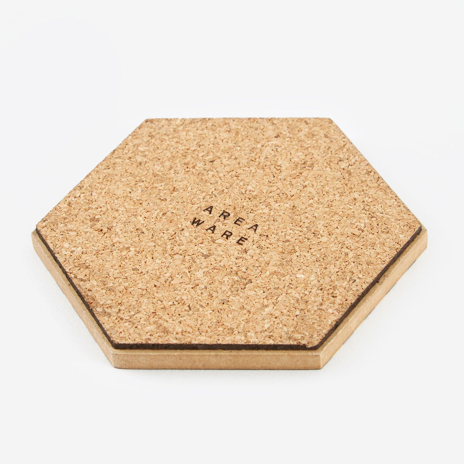 Areaware Areaware Table Tiles Optic Coasters - Black - Black