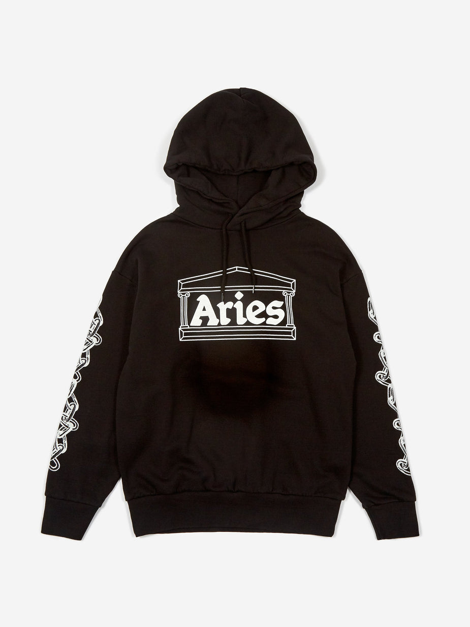 Aries Aries 2 Chains Hoodie - Black - Black
