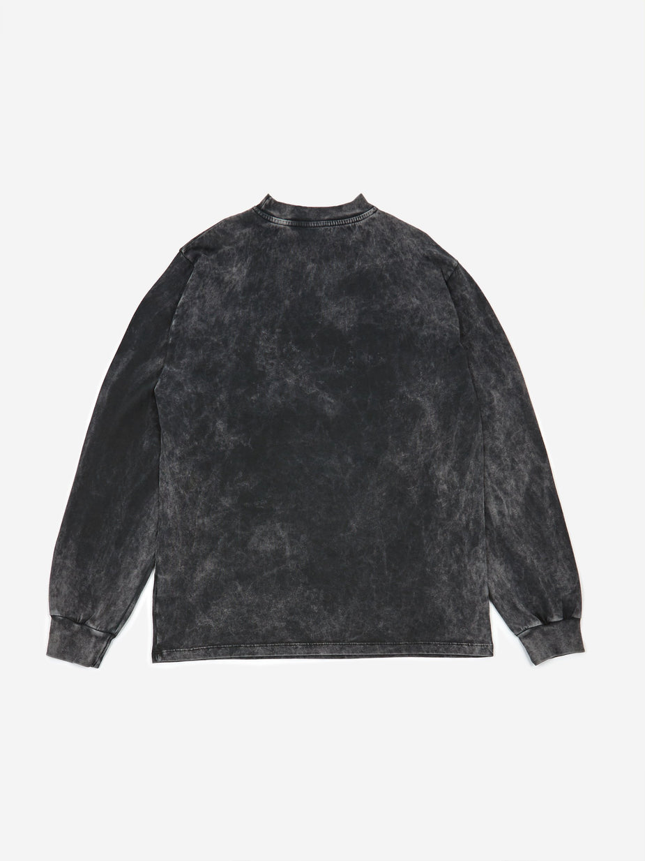 Aries Aries Acid Wash Pocket Longsleeve T-Shirt - Black - Black