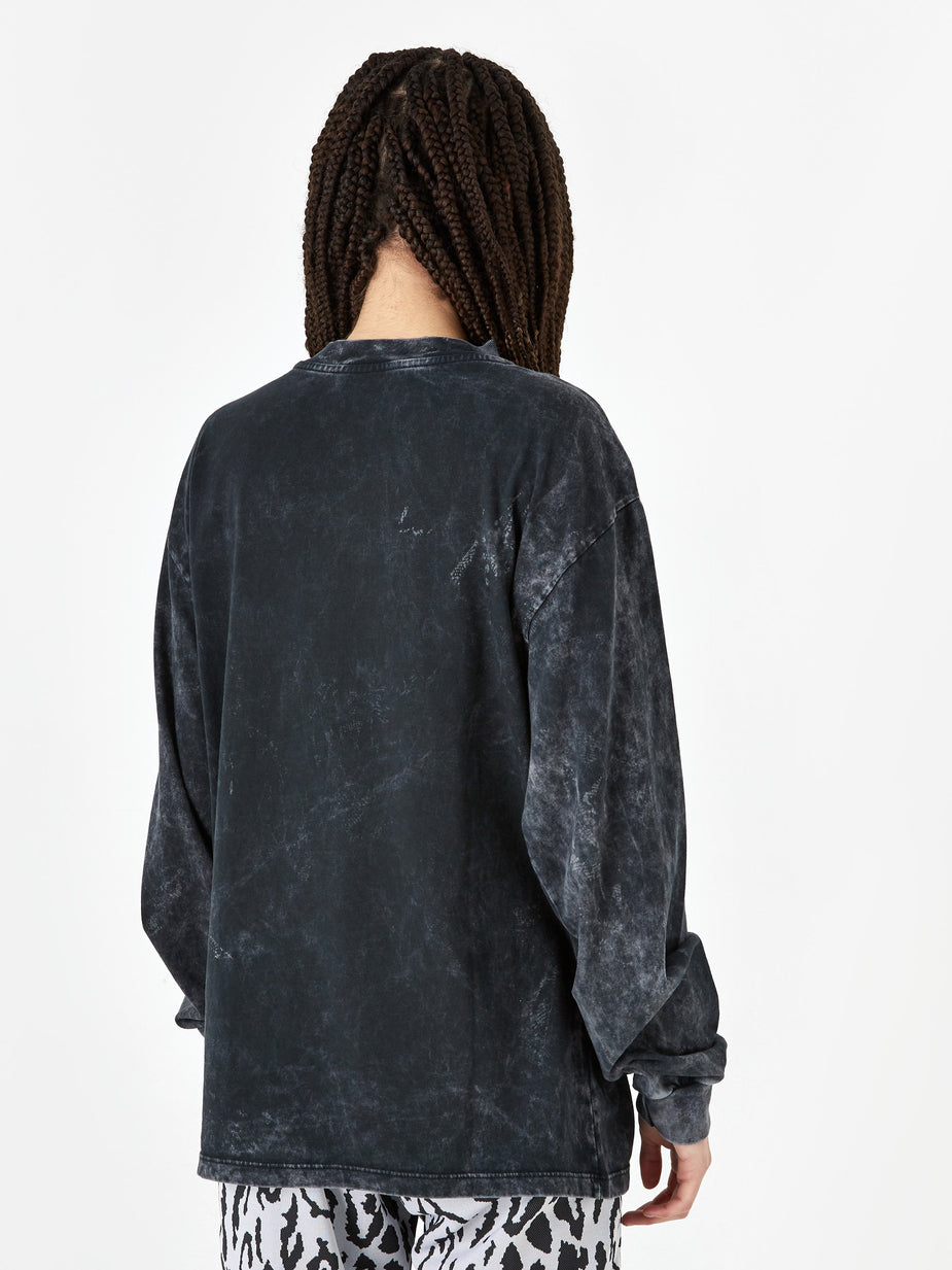 Aries Aries Acid Wash Pocket Longsleeve T-Shirt - Black. - Black