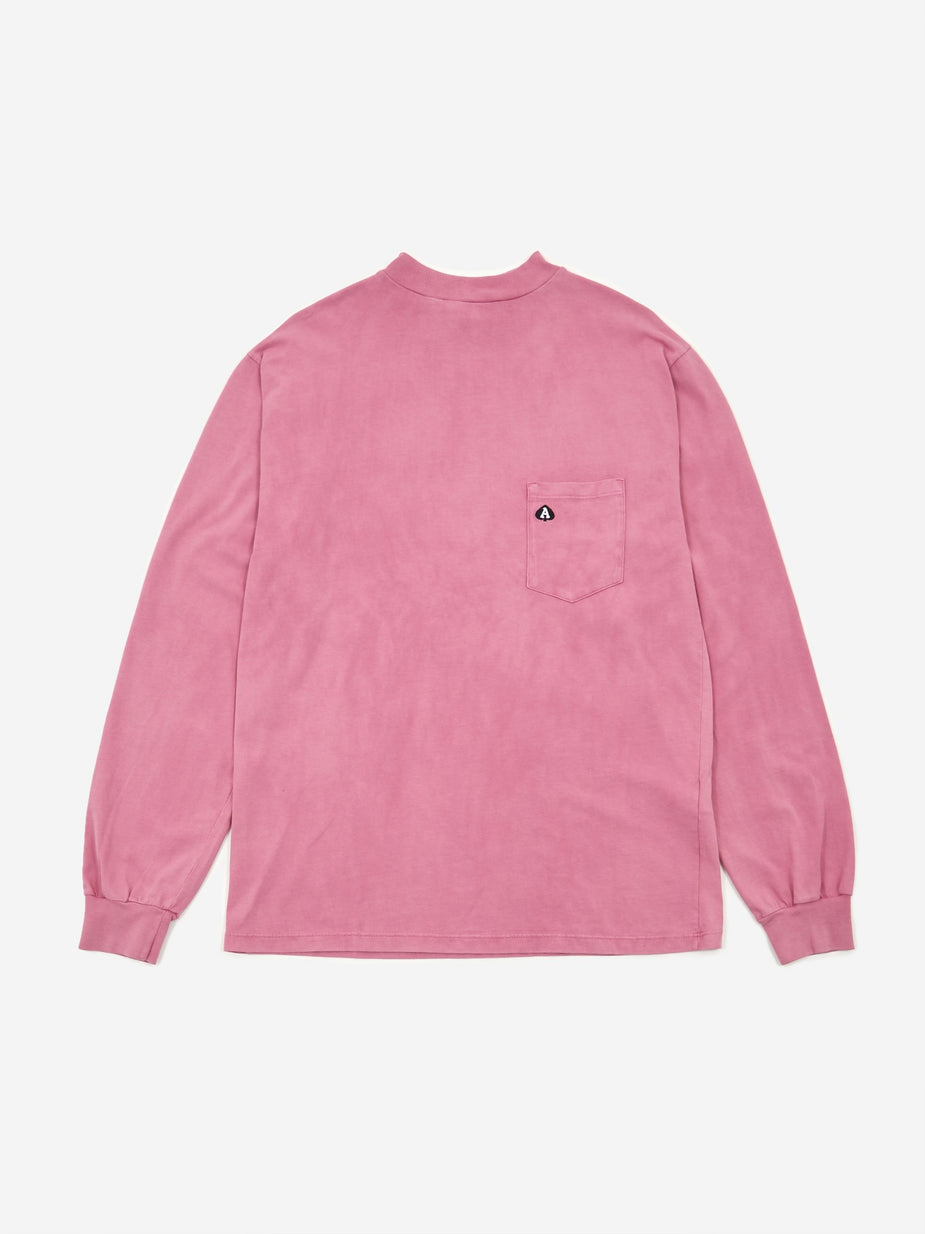 Aries Aries Acid Wash Pocket Longsleeve T-Shirt - Magenta - Other