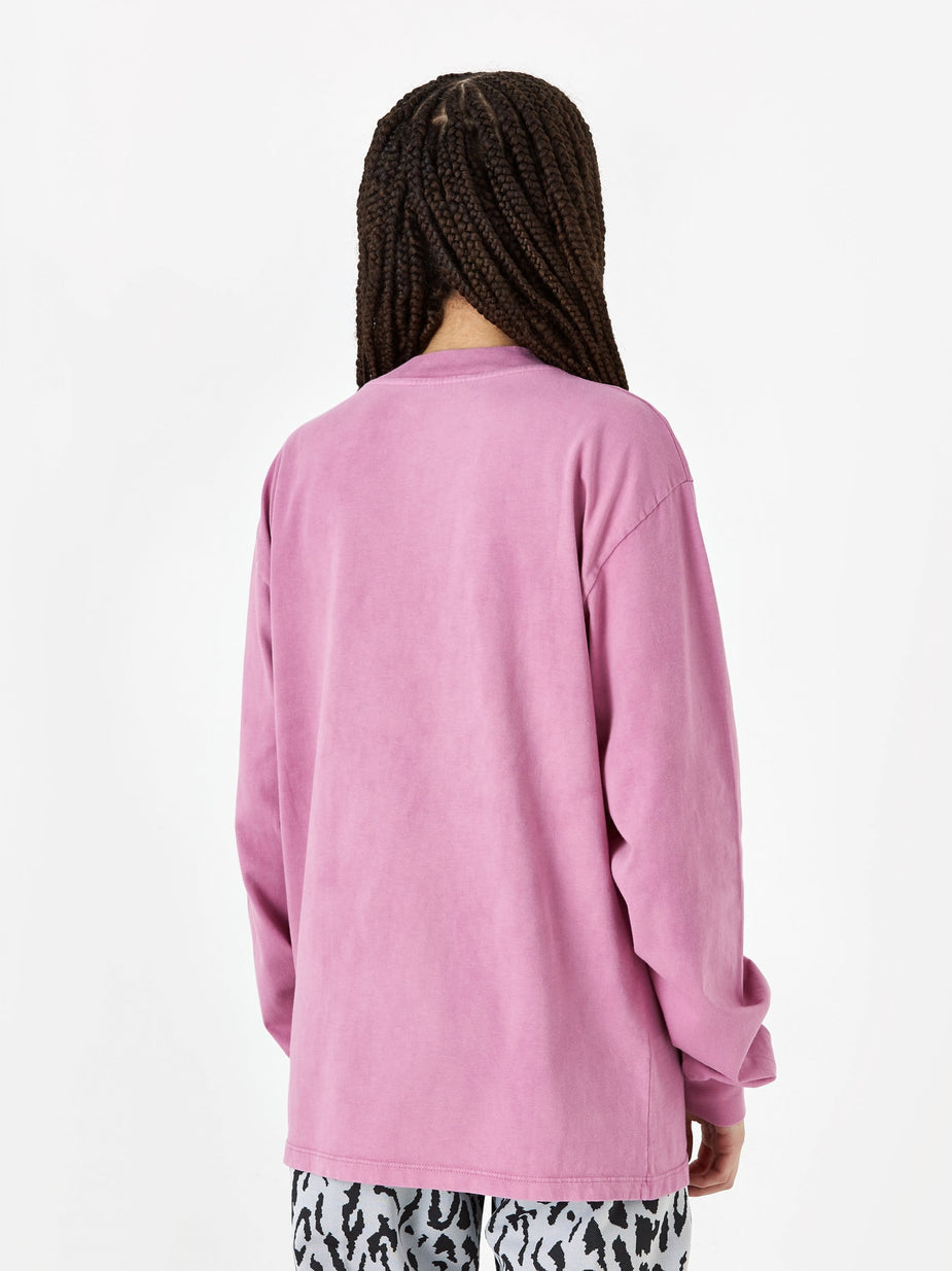 Aries Aries Acid Wash Pocket Longsleeve T-Shirt - Magenta - Other