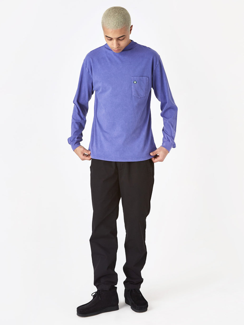 Aries Aries Acid Wash Pocket Longsleeve T-Shirt - Violet - Purple