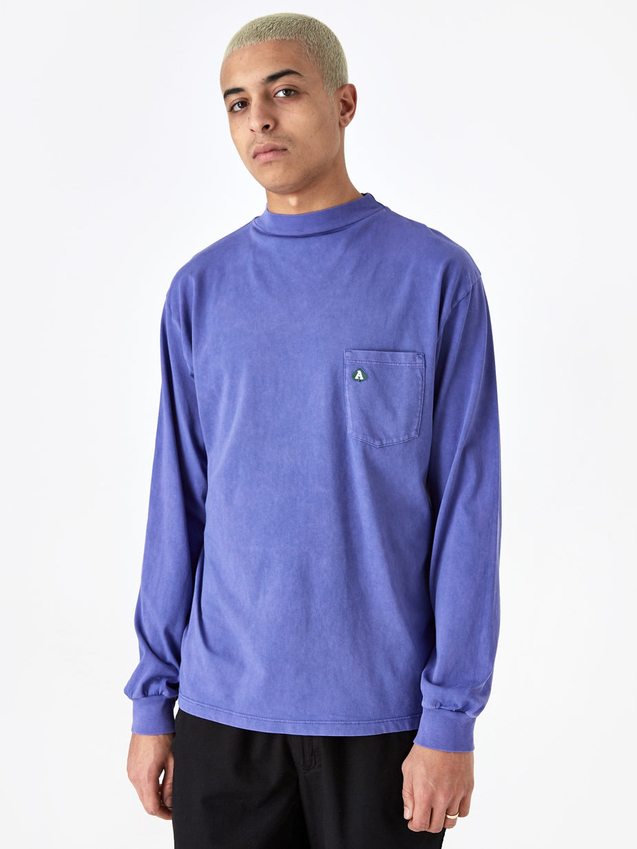 Aries Aries Acid Wash Pocket Longsleeve T-Shirt - Violet - Purple
