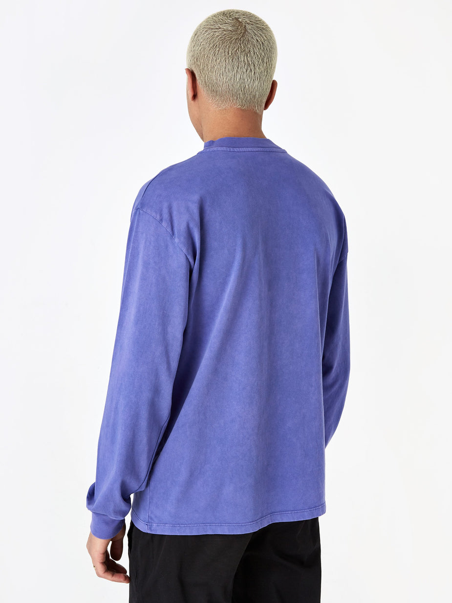 Aries Aries Acid Wash Pocket Longsleeve T-Shirt - Violet - Purple