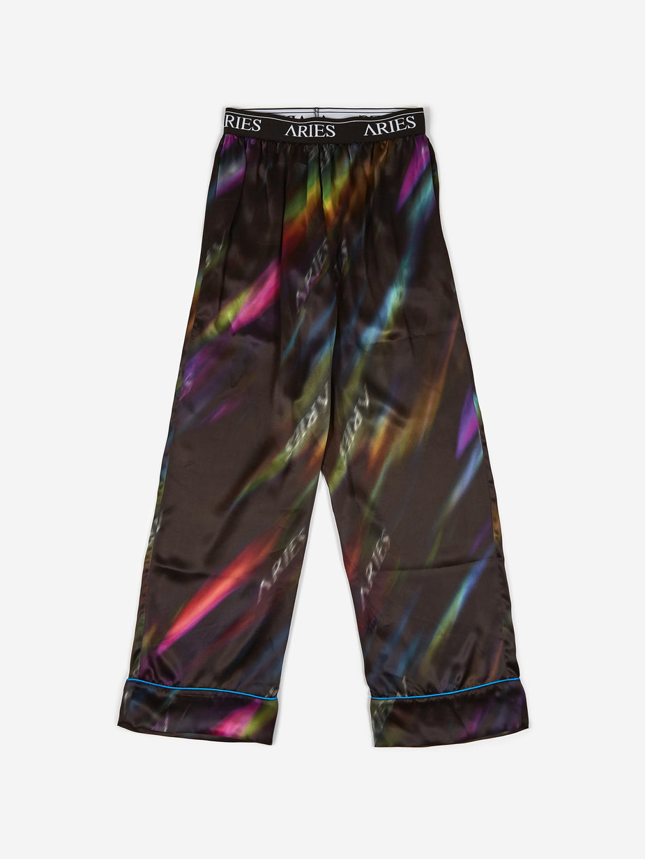 Aries Aries Aurora Silk Pyjama Pant - Black/Multi - Black