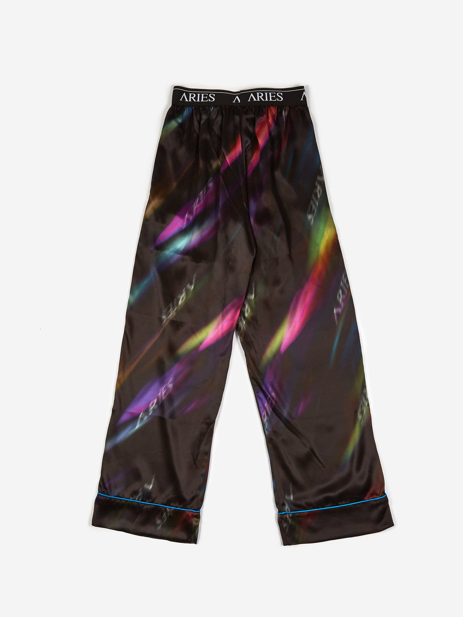Aries Aries Aurora Silk Pyjama Pant - Black/Multi - Black