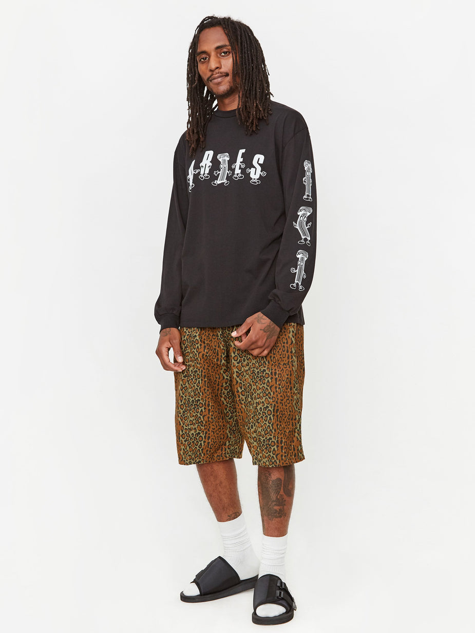 Aries Aries Cartoon Column Longsleeve T-Shirt - Black - Black
