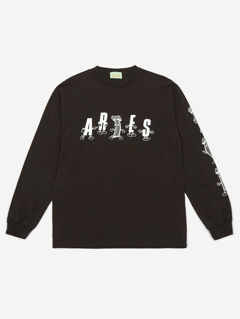 Aries Aries Cartoon Column Longsleeve T-Shirt - Black - Black