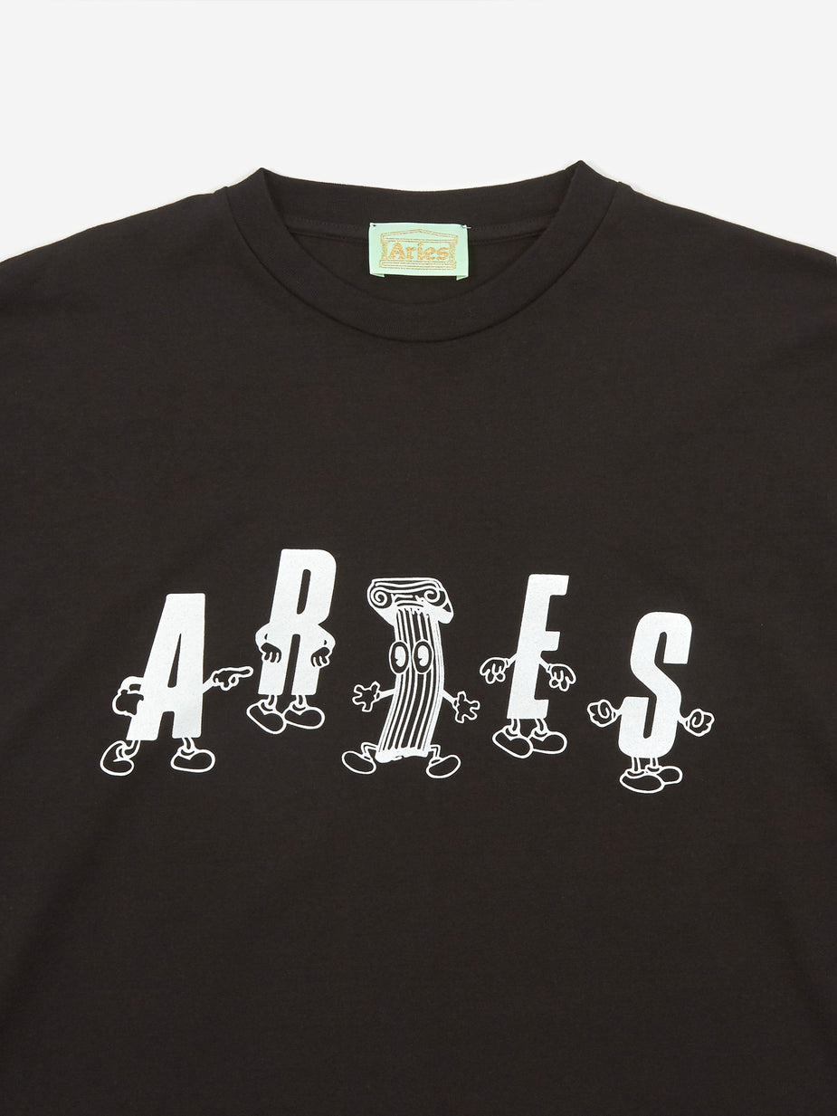 Aries Aries Cartoon Column Longsleeve T-Shirt - Black - Black