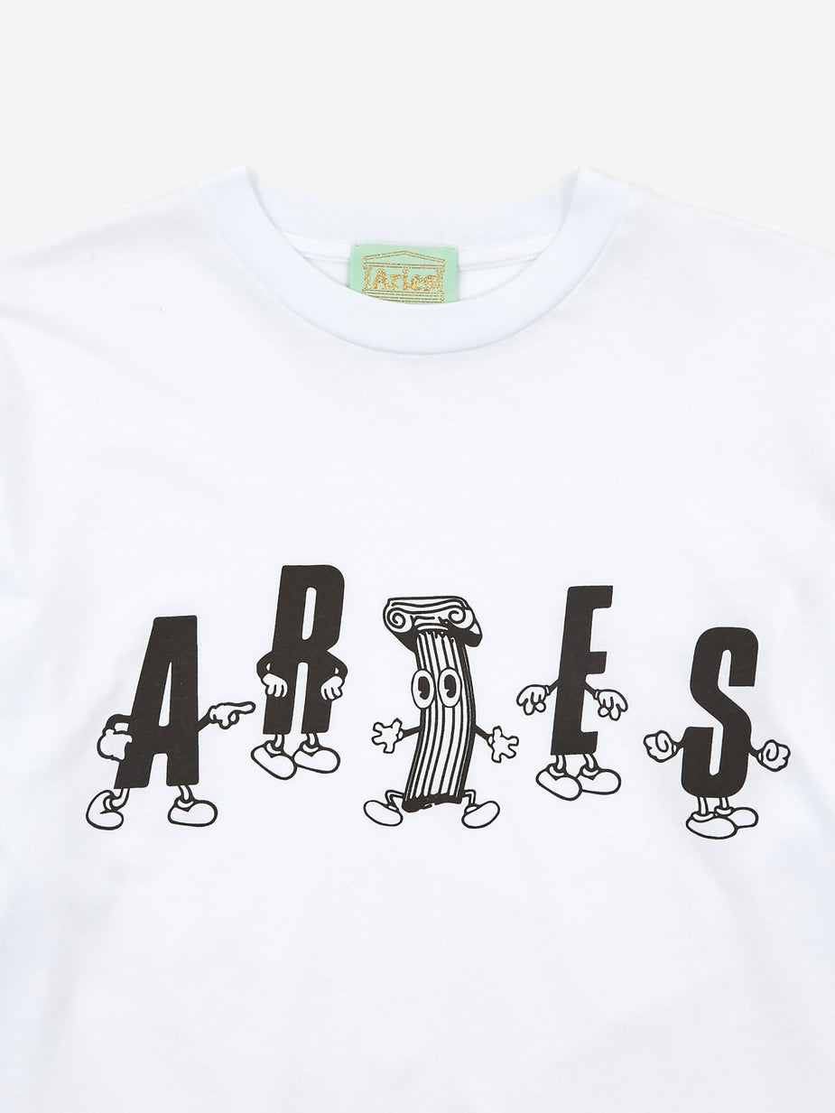 Aries Aries Cartoon Column Longsleeve T-Shirt - White - White