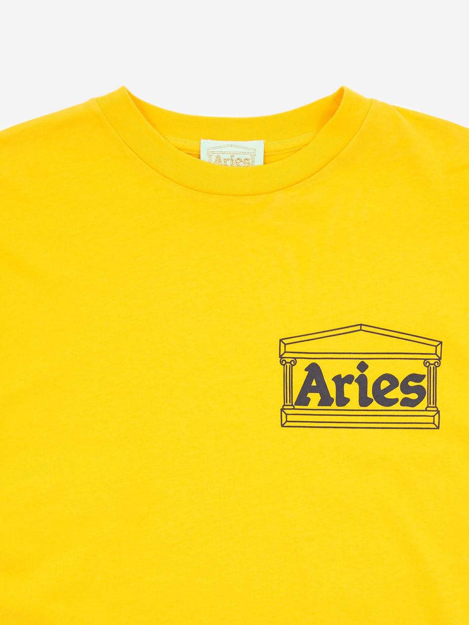 Aries Aries Classic Temple Shortsleeve T-Shirt - Yellow. - Yellow