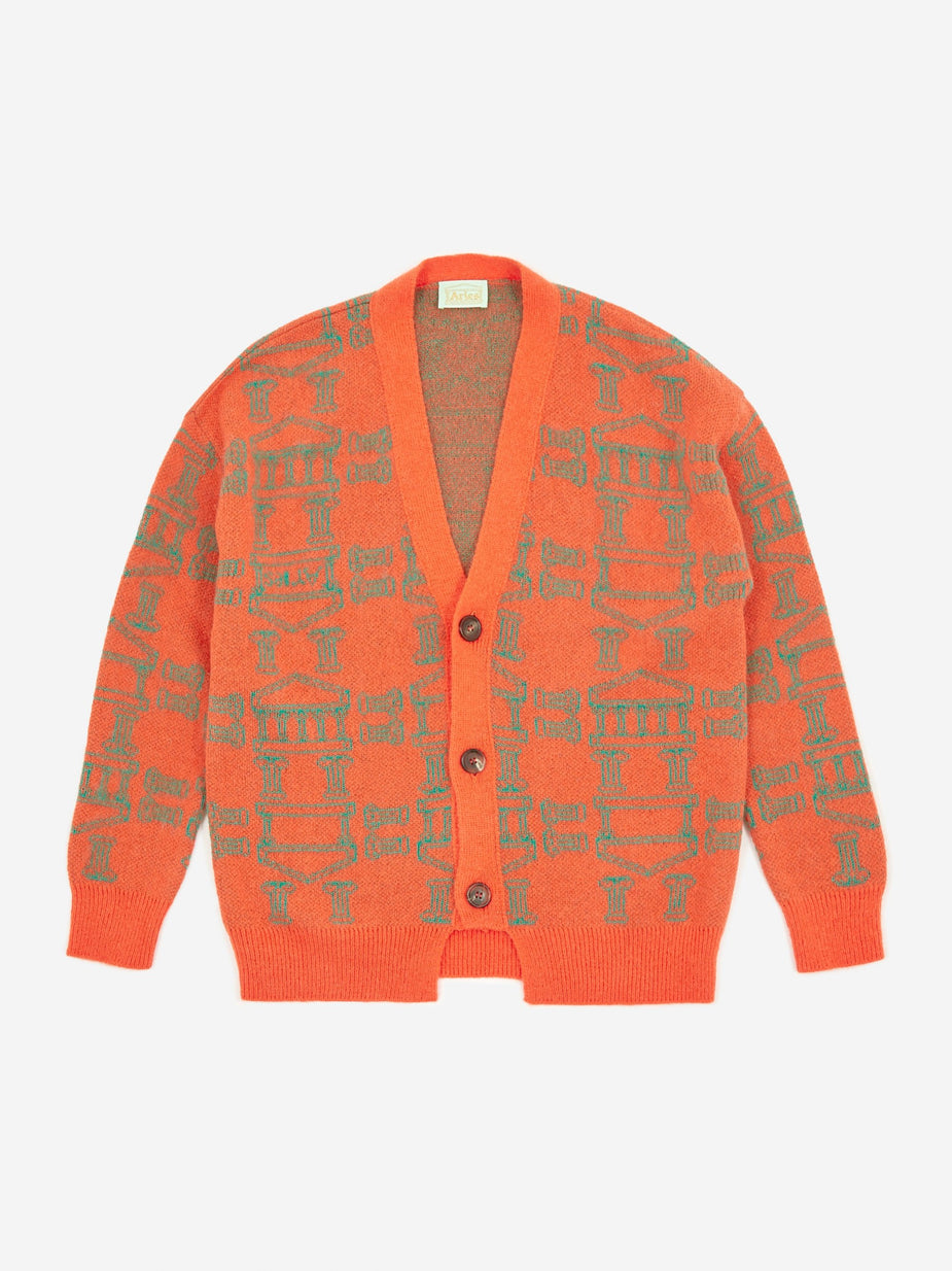Aries Aries Column Cardigan - Orange/Olive - Orange