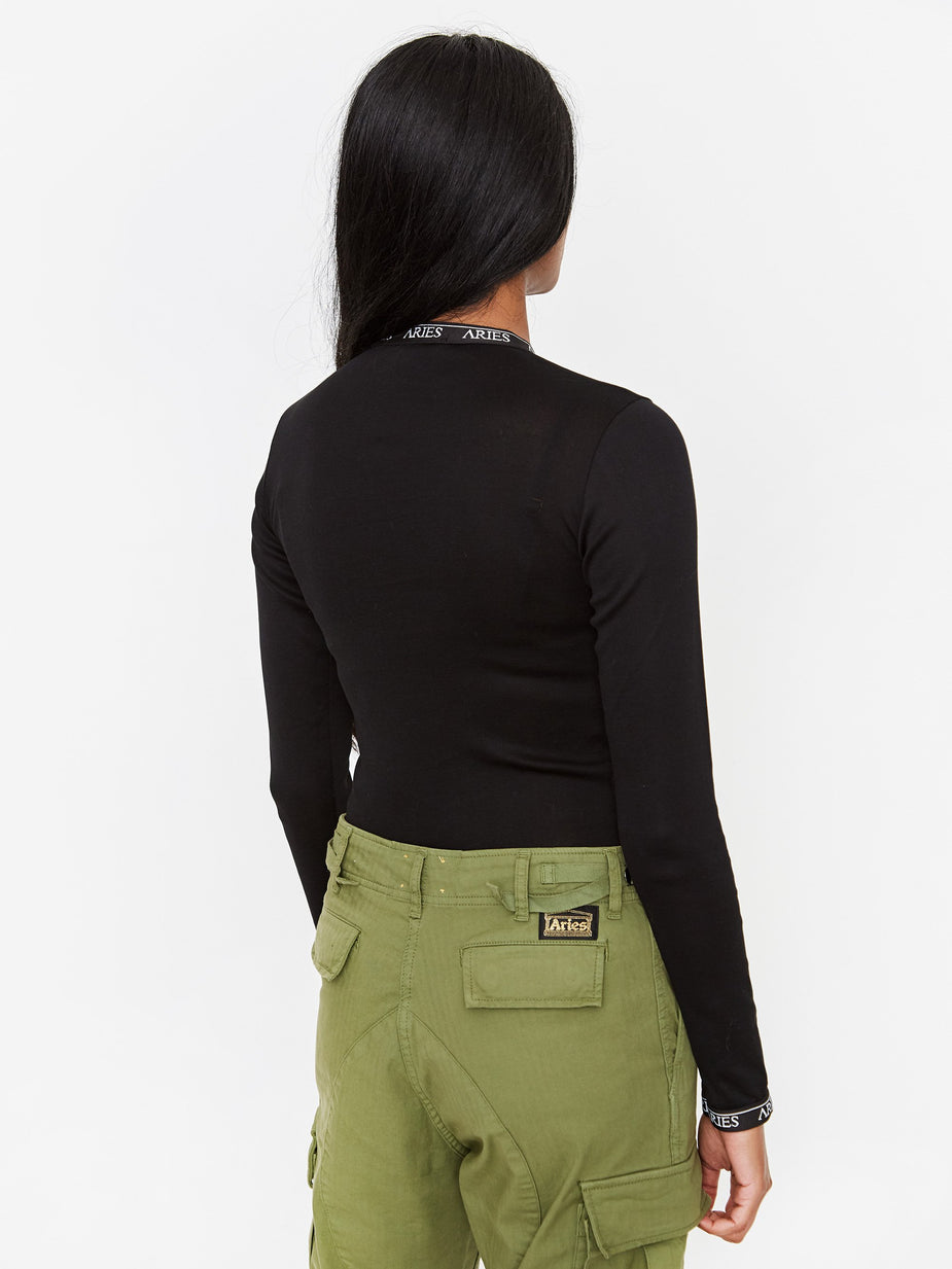 Aries Aries Cotton Longsleeve Top - Black - Black