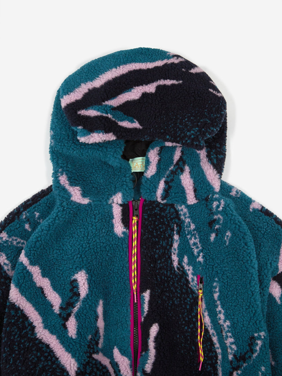 Aries Aries Cropped Fleece Hoodie - Multicolour - Multi