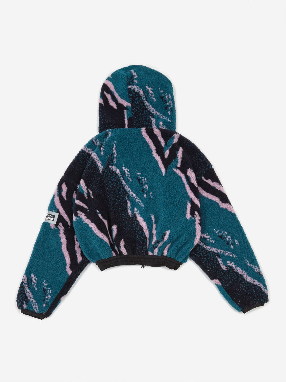 Aries Aries Cropped Fleece Hoodie - Multicolour - Multi