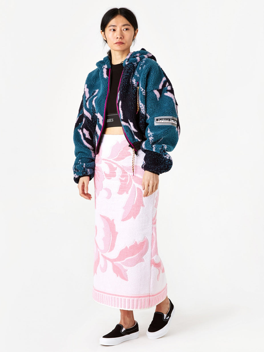 Aries Aries Cropped Fleece Hoodie - Multicolour - Multi