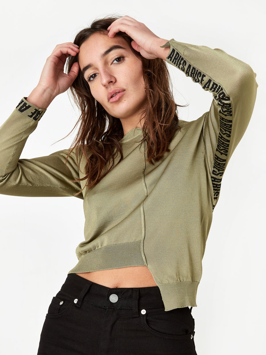 Aries Aries Deconstructed Jumper - Loden Green - Green