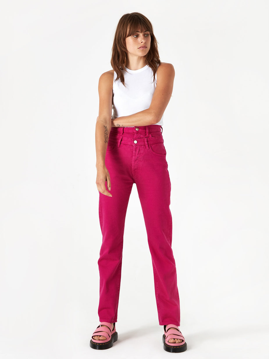 Aries Aries Double Waisted Lilly Jean - Fuschia - Pink