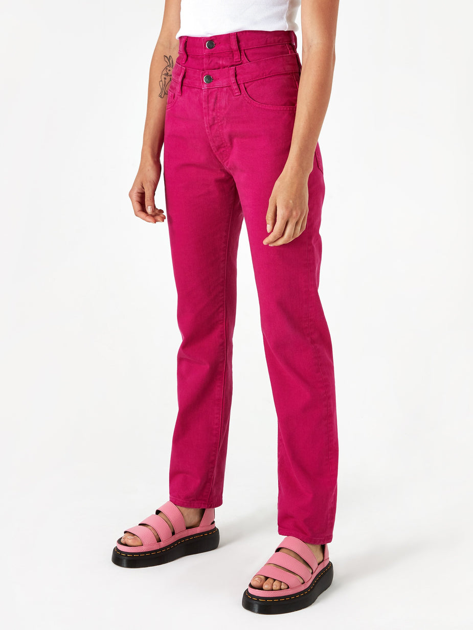 Aries Aries Double Waisted Lilly Jean - Fuschia - Pink
