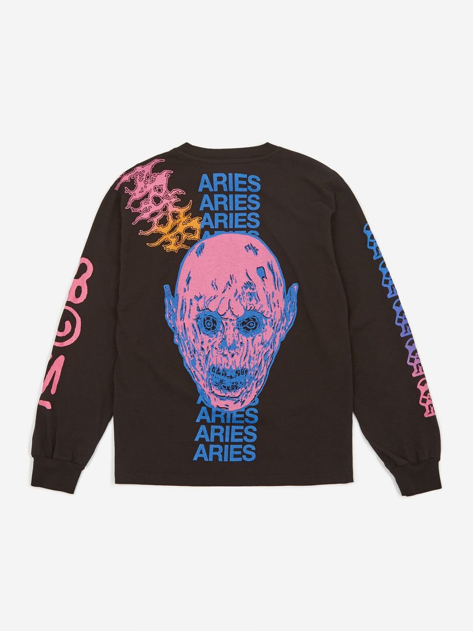 Aries Aries French Monster Longsleeve T-Shirt - Black - Black