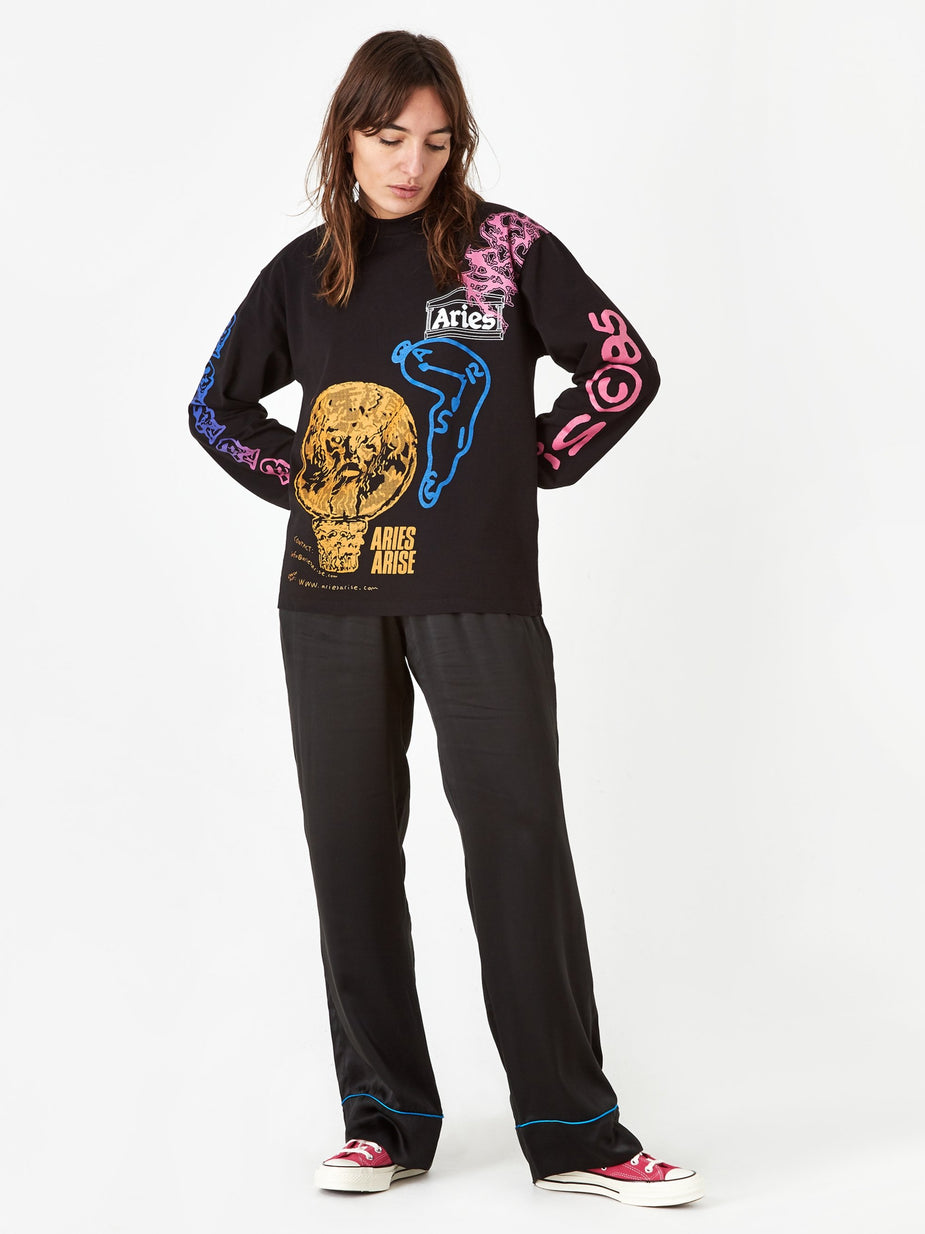 Aries Aries French Monster Longsleeve T-Shirt - Black - Black