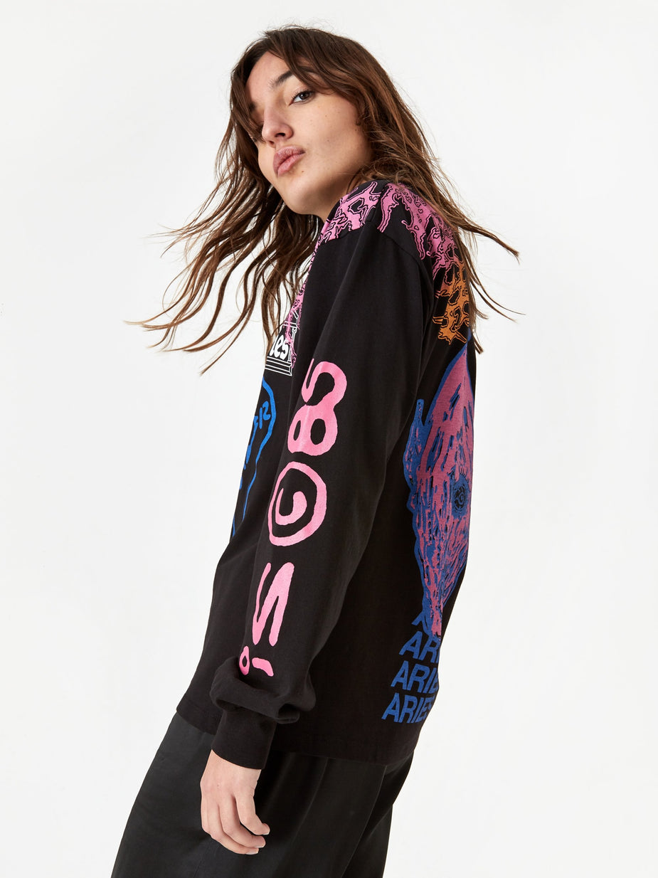 Aries Aries French Monster Longsleeve T-Shirt - Black - Black