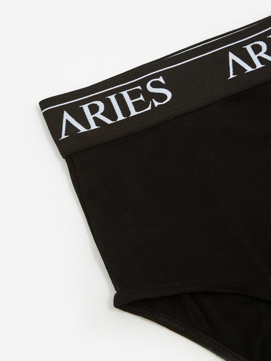 Aries Aries High Waist Cotton Brief - Black - Black - Black