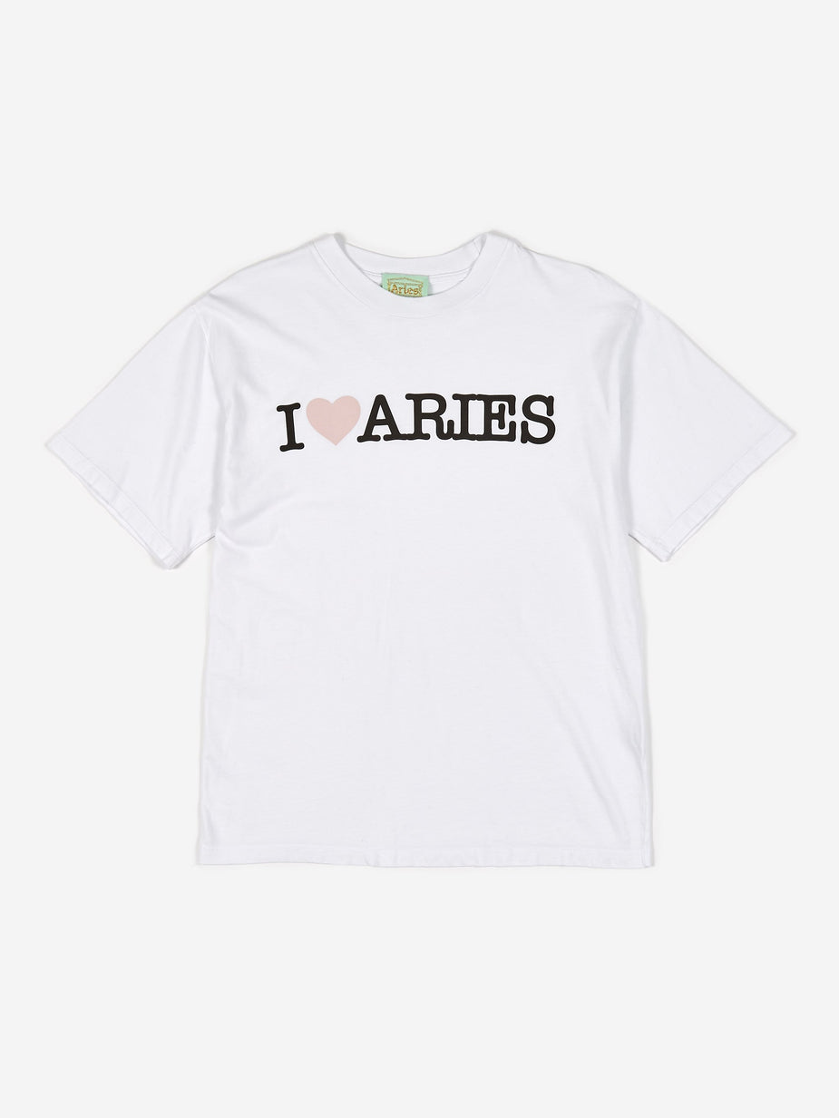 Aries Aries I Heart Aries Shortsleeve T-Shirt - White - White