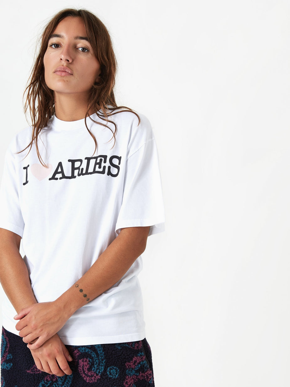 Aries Aries I Heart Aries Shortsleeve T-Shirt - White - White