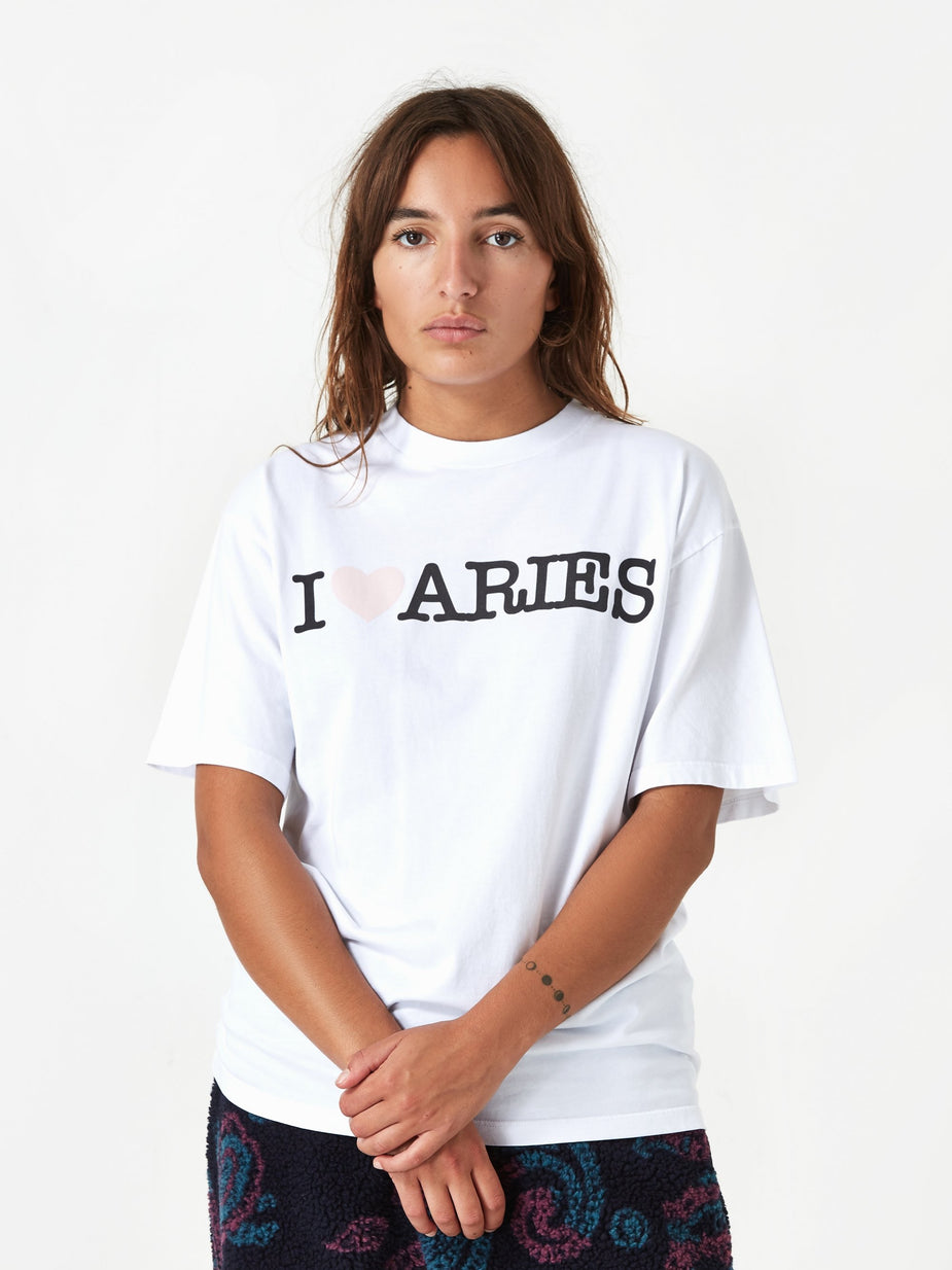 Aries Aries I Heart Aries Shortsleeve T-Shirt - White - White