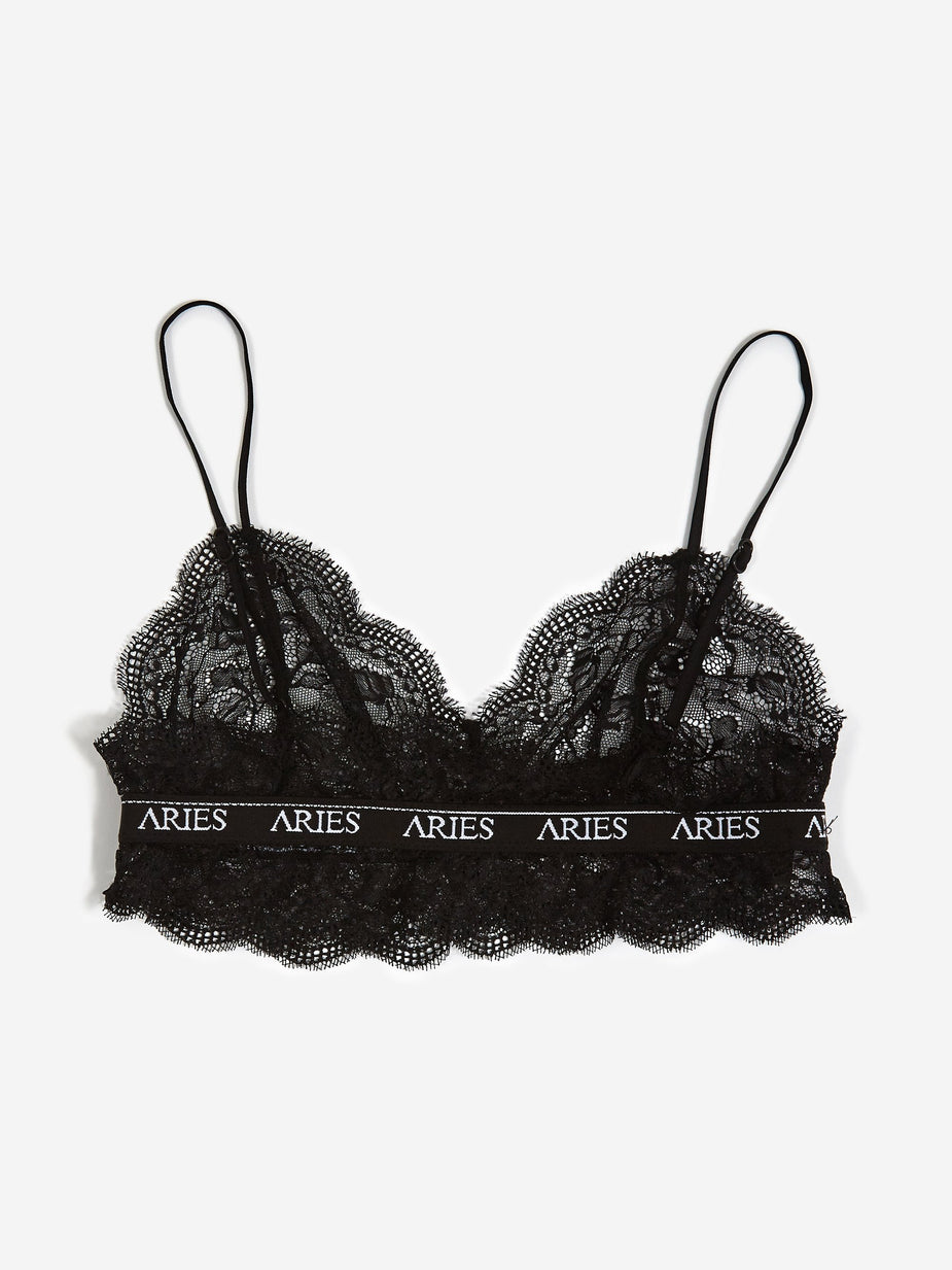 Aries Aries Lace Bra Top - Black - Black