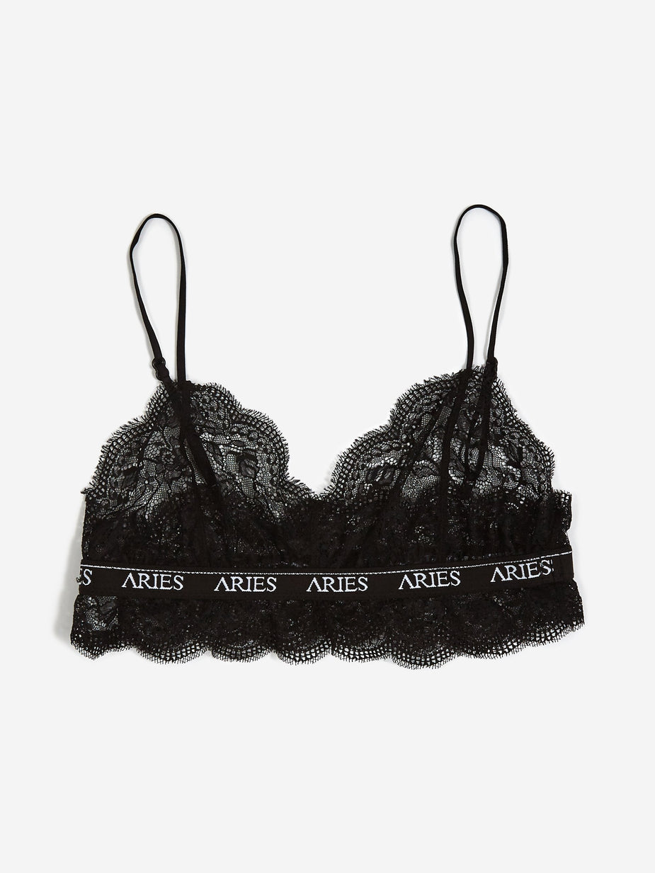 Aries Aries Lace Bra Top - Black - Black
