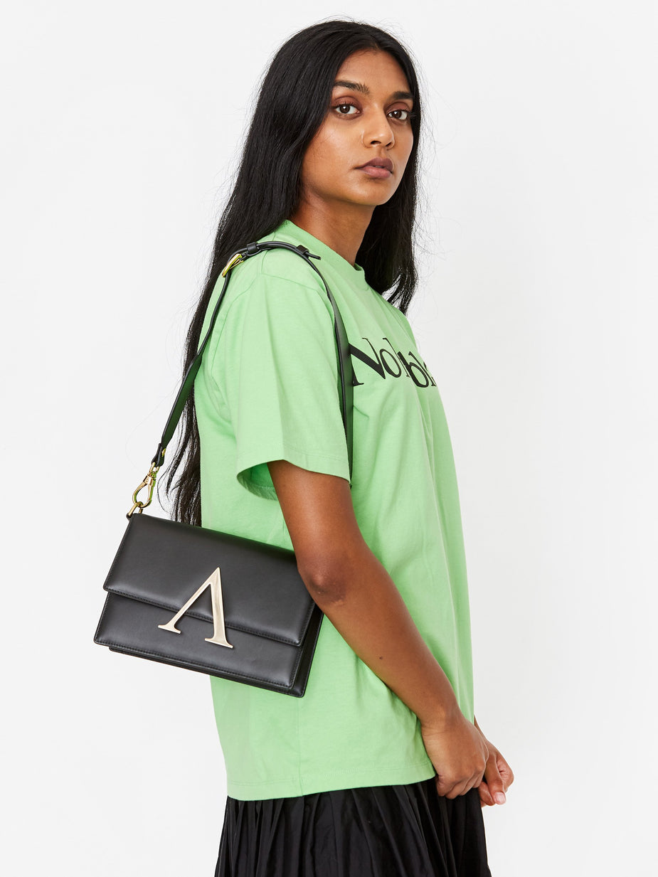 Aries Aries Leather Waist Bag - Black - Black