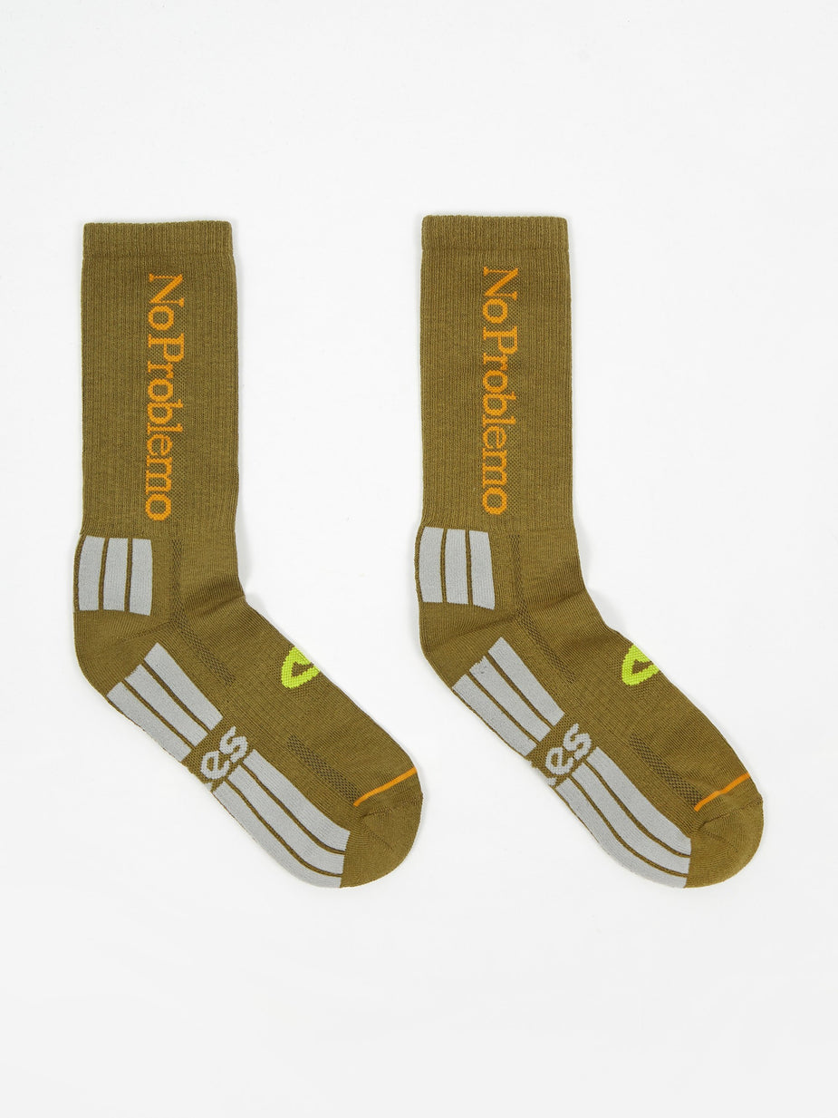 Aries Aries No Problemo Socks - Army Green - Green
