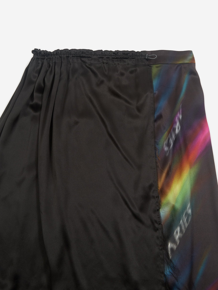 Aries Aries Print Half and Half Skirt - Black/Multi - Black