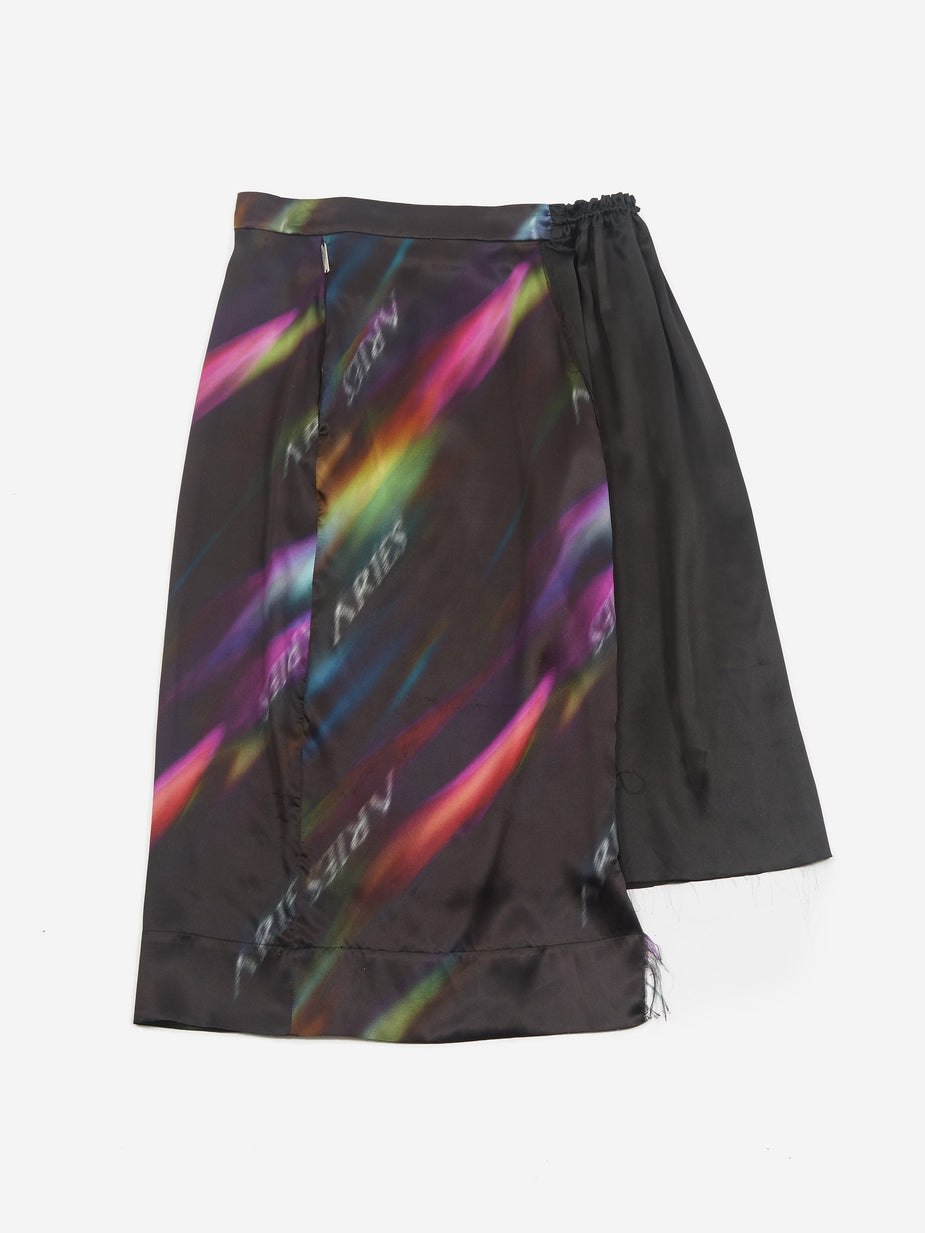 Aries Aries Print Half and Half Skirt - Black/Multi - Black